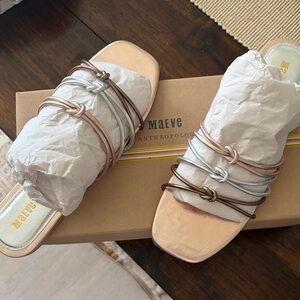 Maeve Sandals - Metallic Rose and Silver